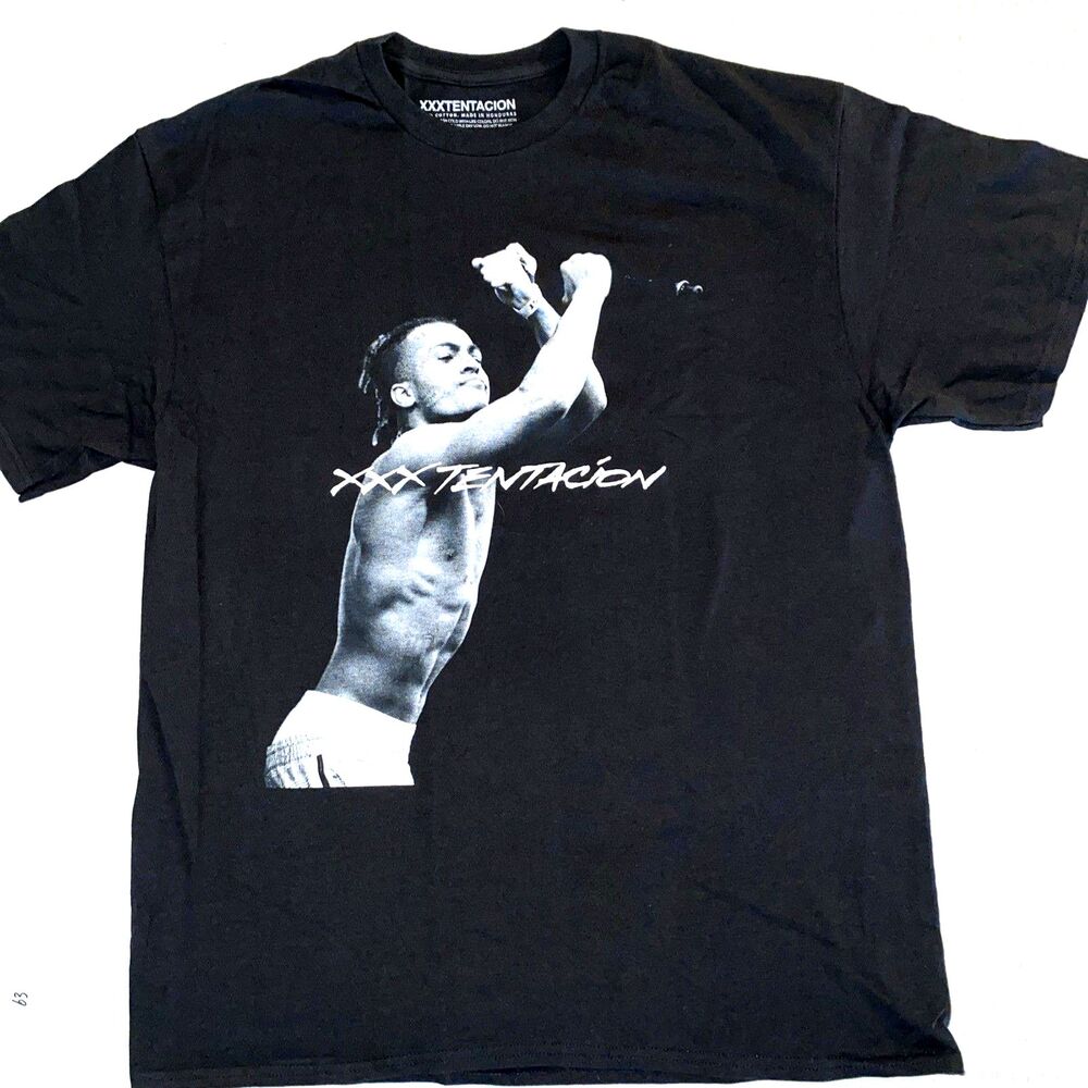 XXXTentacion Black & White Photo Men's Short Sleeve T-Shirt  NEW 2XL
